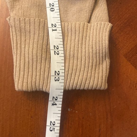 Venezia Jeans Clothing Co Size 18/20 Cardigan Camel Ribbed V Neck - Picture 7 of 7